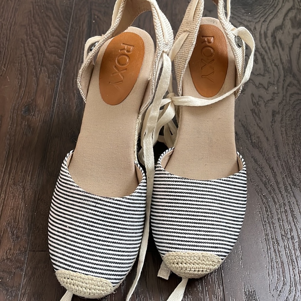 Roxy Bolsa Wedge Espadrille Lace Up 10